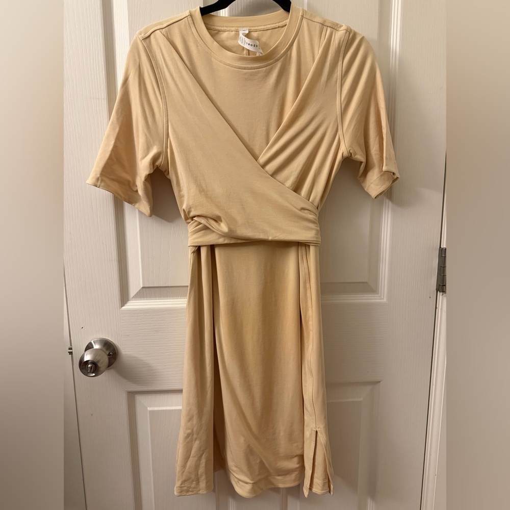 lululemon athletica Cream Wrap Midi Dress
